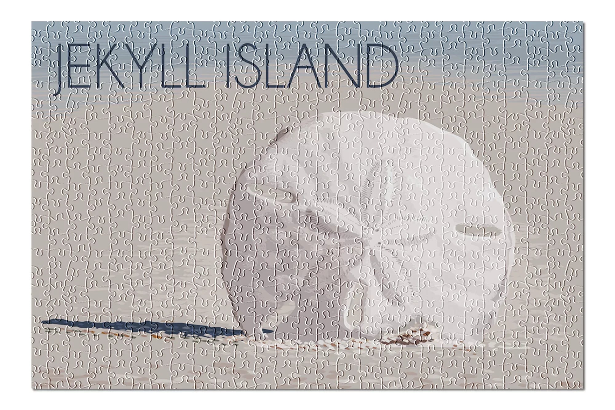 Jekyll Island, Georgia, Sand Dollar (19x27 inches, Premium 500 Piece Jigsaw Puzzle for Adults and Family, Made in USA)
