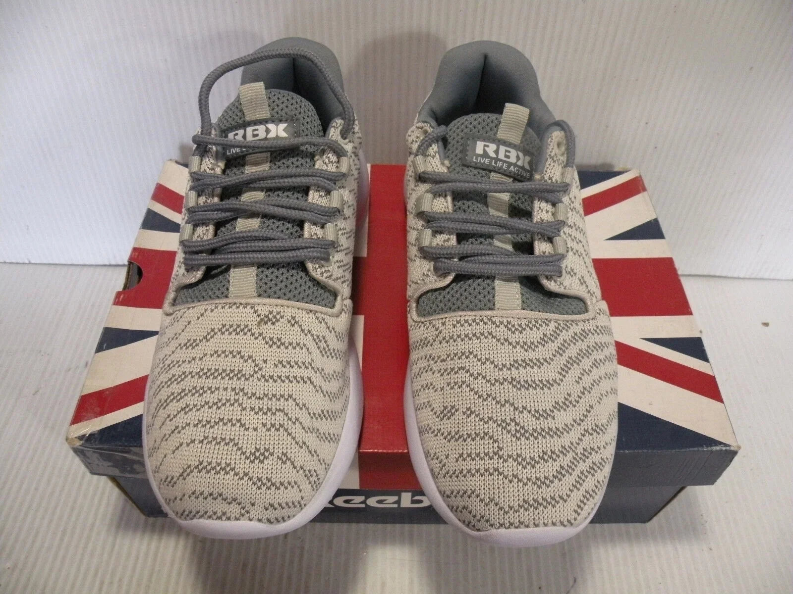RBX RAYNA-ZK RUNNING TRAINERS SPORTS SNEAKER WOMEN SHOES GREY/BEIGE SIZE 10 NEW