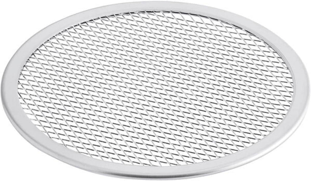 TrueCraftware- Set of 2 Aluminum 9” Pizza Baking Screen Seamless Rim- Bakeware Pizza Screen Round Pizza Pan Tray Round Baking Tray for Home Kitchen Pizzeria & Restaurants
