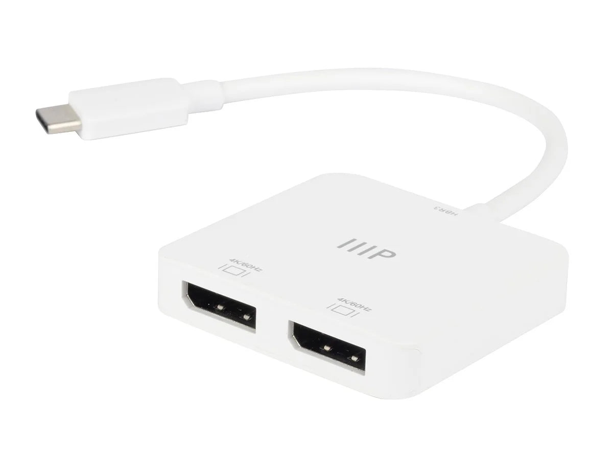 Cost USB-C to Dual 4K DisplayPort Adapter (Dual 4K@60Hz) Compatible with Thunderbolt 3 Devices with Windows and MacOS