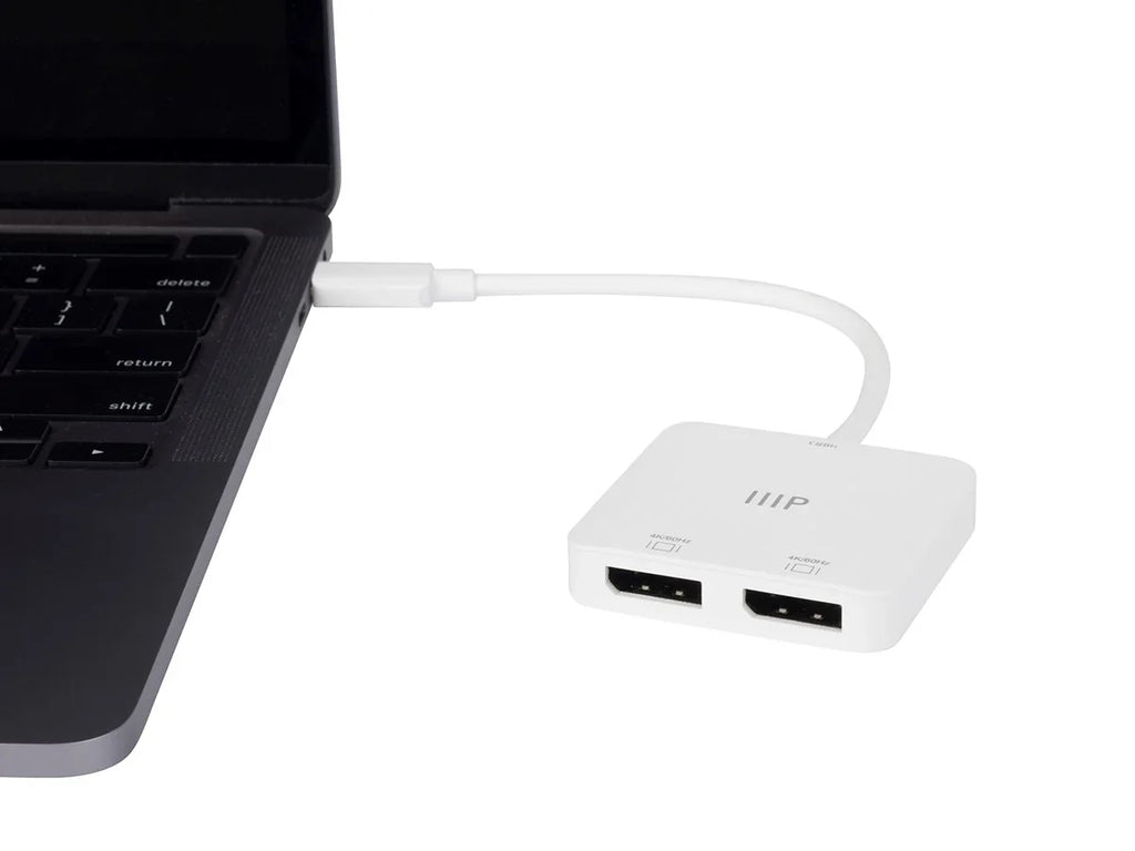 Cost USB-C to Dual 4K DisplayPort Adapter (Dual 4K@60Hz) Compatible with Thunderbolt 3 Devices with Windows and MacOS
