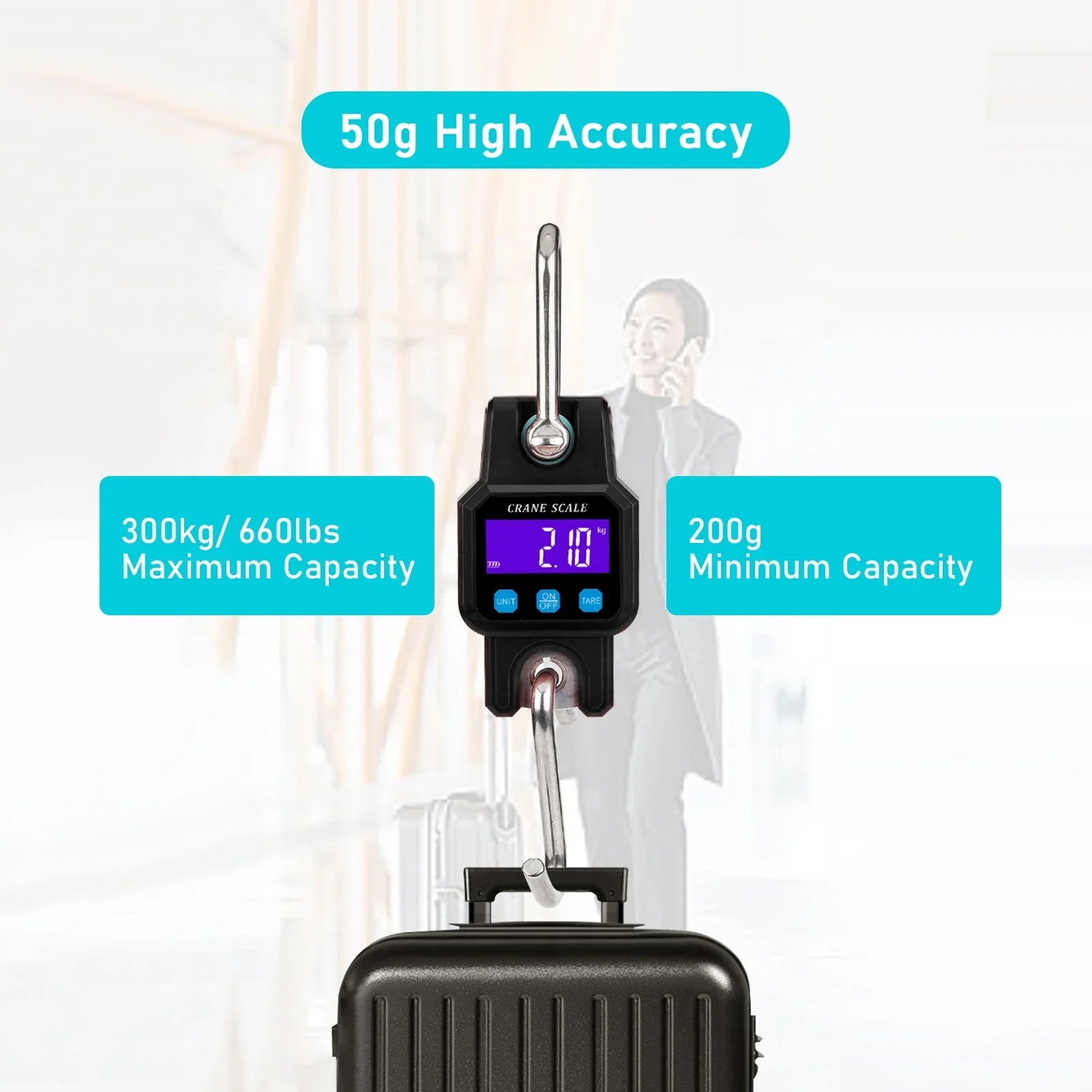 Dazzduo Electronic Weigher,Scales Unit Switch/Data Unit Switch/Data Farm Duty Crane Scale Scale Switch/Data Farm Market Heavy Duty Crane Portable Heavy Duty