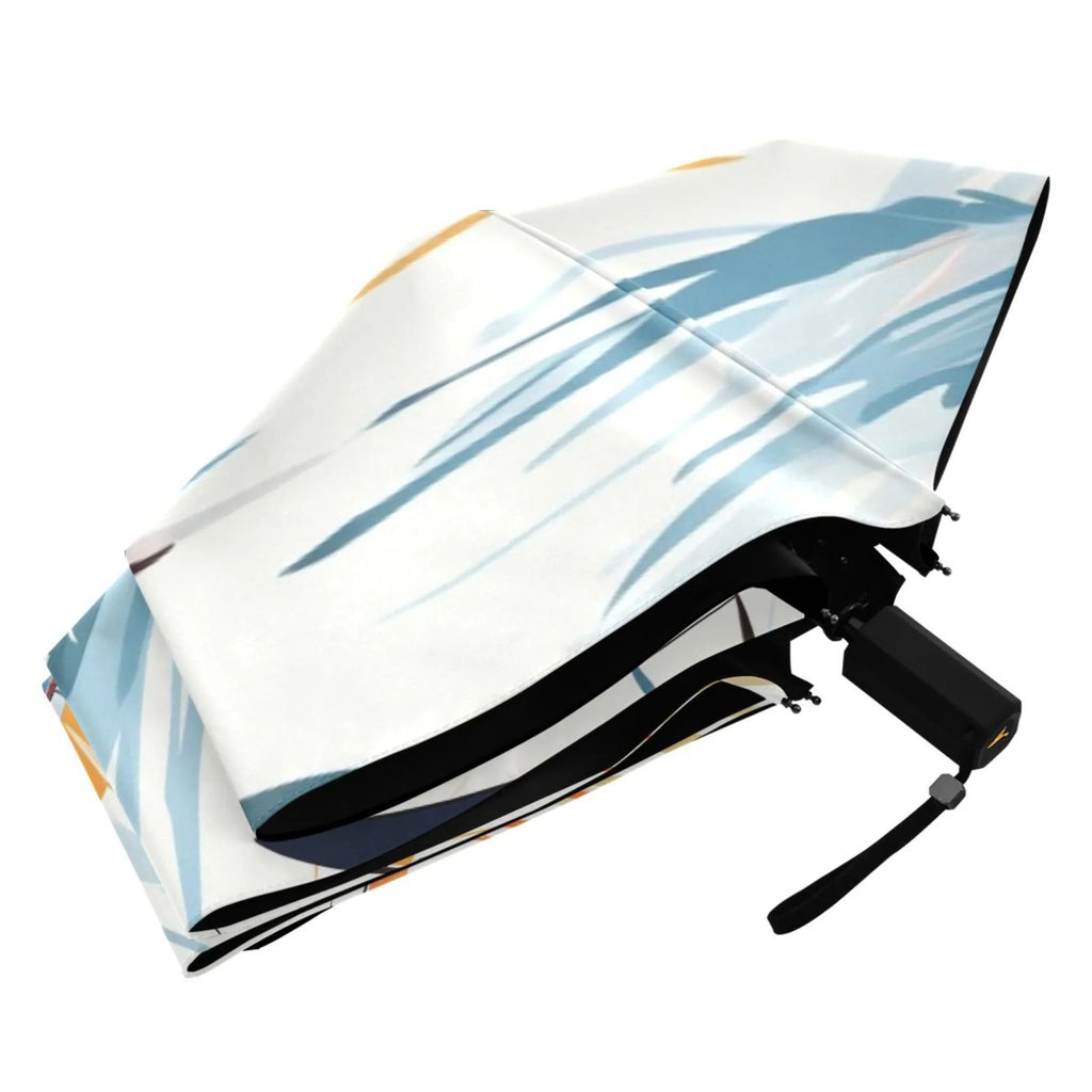 Sailboats Compact Folding Umbrella for Rain Windproof Travel Umbrella UPF 50+ Mass Packable Arc Size