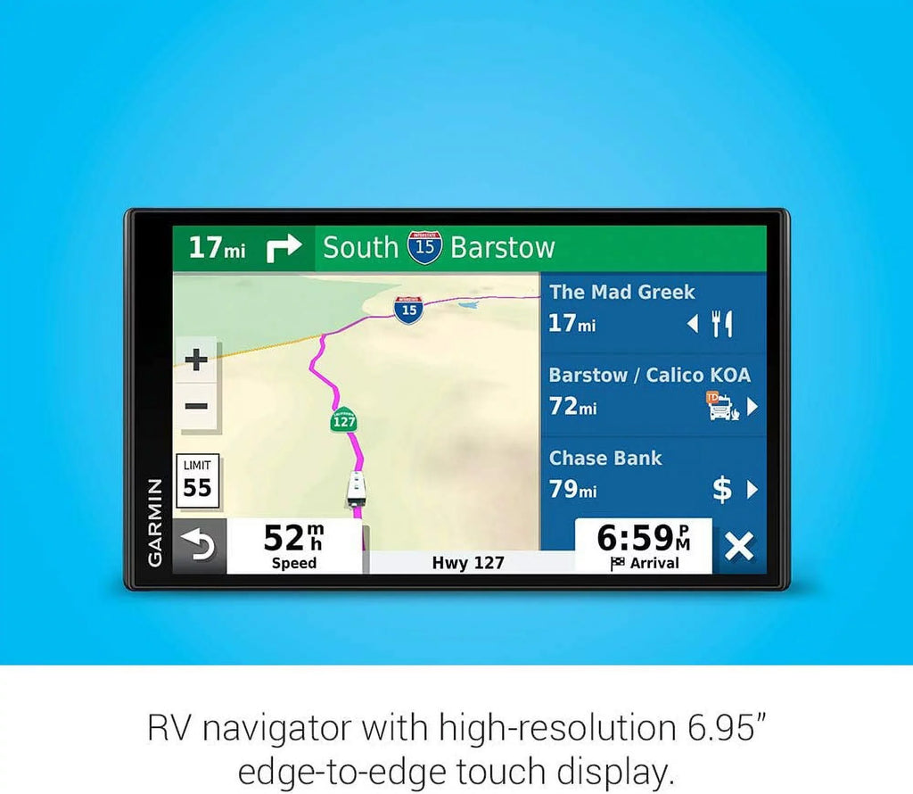 Garmin RV 780 GPS Traffic Navigator with 8GB MicroSD Card, 6Ave Travel Bundle & Cleaning Kit