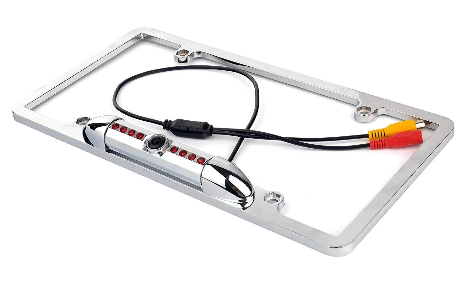 FOR PIONEER AVIC-F50BT NIGHT VISION COLOR REAR VIEW CAMERA - CHROME METAL FRAME