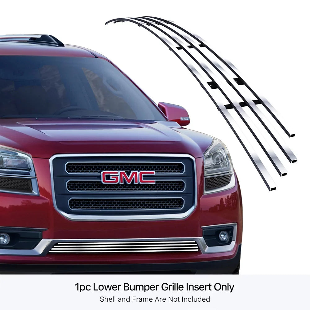 APS Premium Stainless Steel Chrome 8x6 Billet Grille Compatible with GMC Acadia 2013-2016 Lower Bumper N19-S67956G