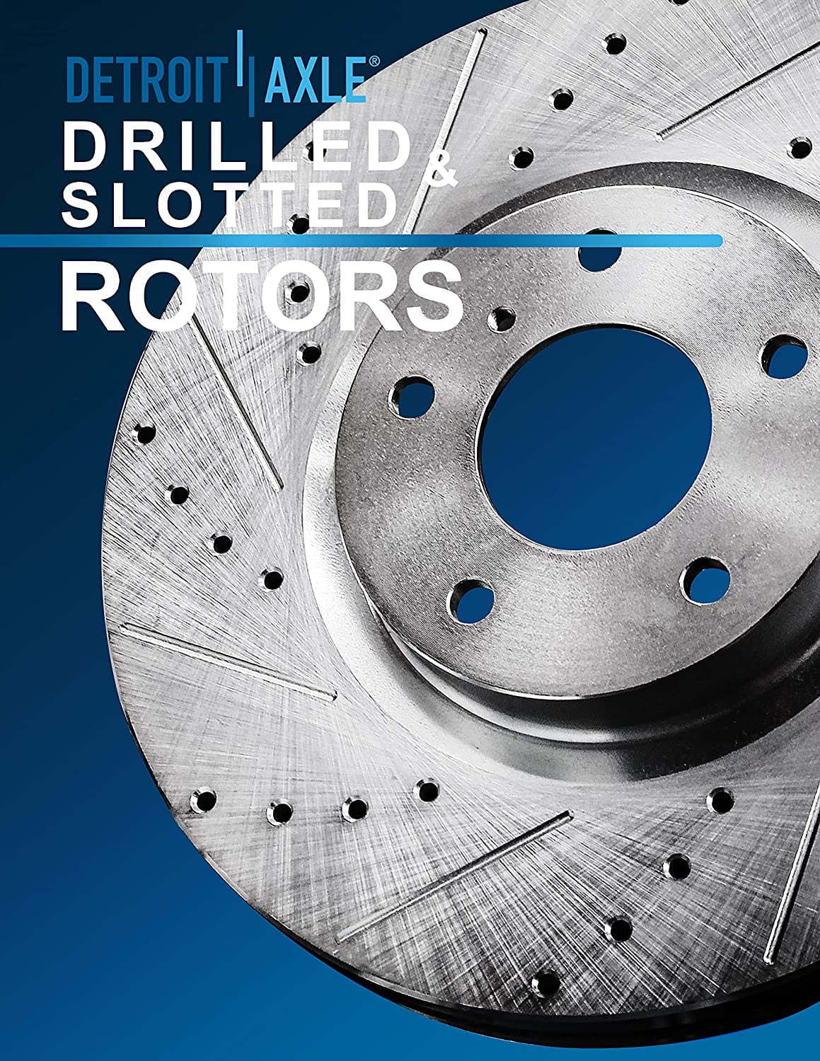 Detroit Axle - Brake Kit for 2012-2017 Camry 2013-2018 Avalon Lexus ES350 ES300h Drilled & Slotted Disc Brake Rotors 2014 2015 2016 Ceramic Brakes Pads Front & Rear Replacement