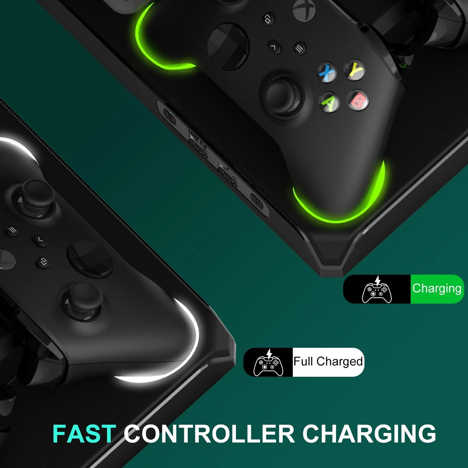 Vertical Charging Stand with Cooling Fan for Xbox Series X/S, Cooling Station Dock with 12 Games Storage Organizer, Dual Controller Charger Station & Headphone Holder with 2 X 1400 mAh Battery Packs