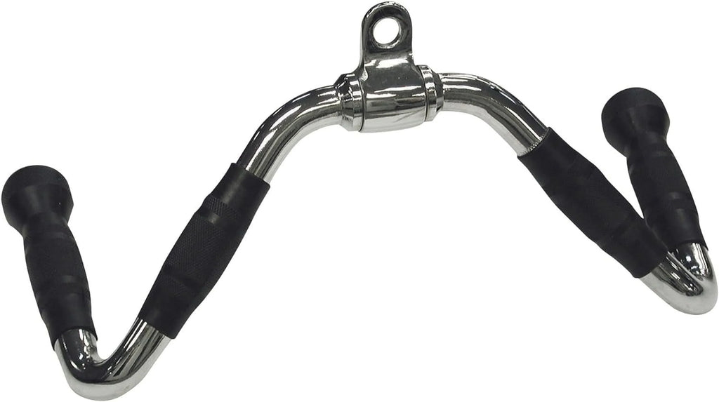 Multi Bar Cable Machine Attachment With Rubber Grips - Ideal For Seated Rows, Bicep s, Triceps Press Downs, And LAT Pull Downs