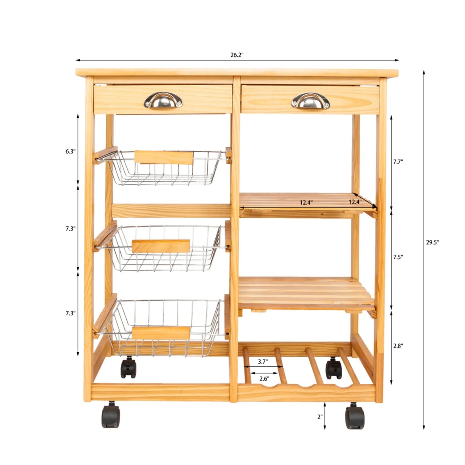Seyurigaoka Storage Rack, Large Capacity Household Commodity Shelf Dining Cars