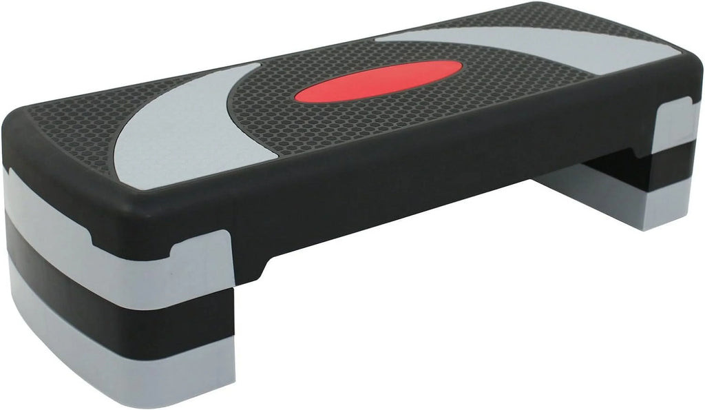 Height Adjustable Workout Aerobic Stepper Exercise Step Platform Riser 3 Levels for Fitness Strength Training