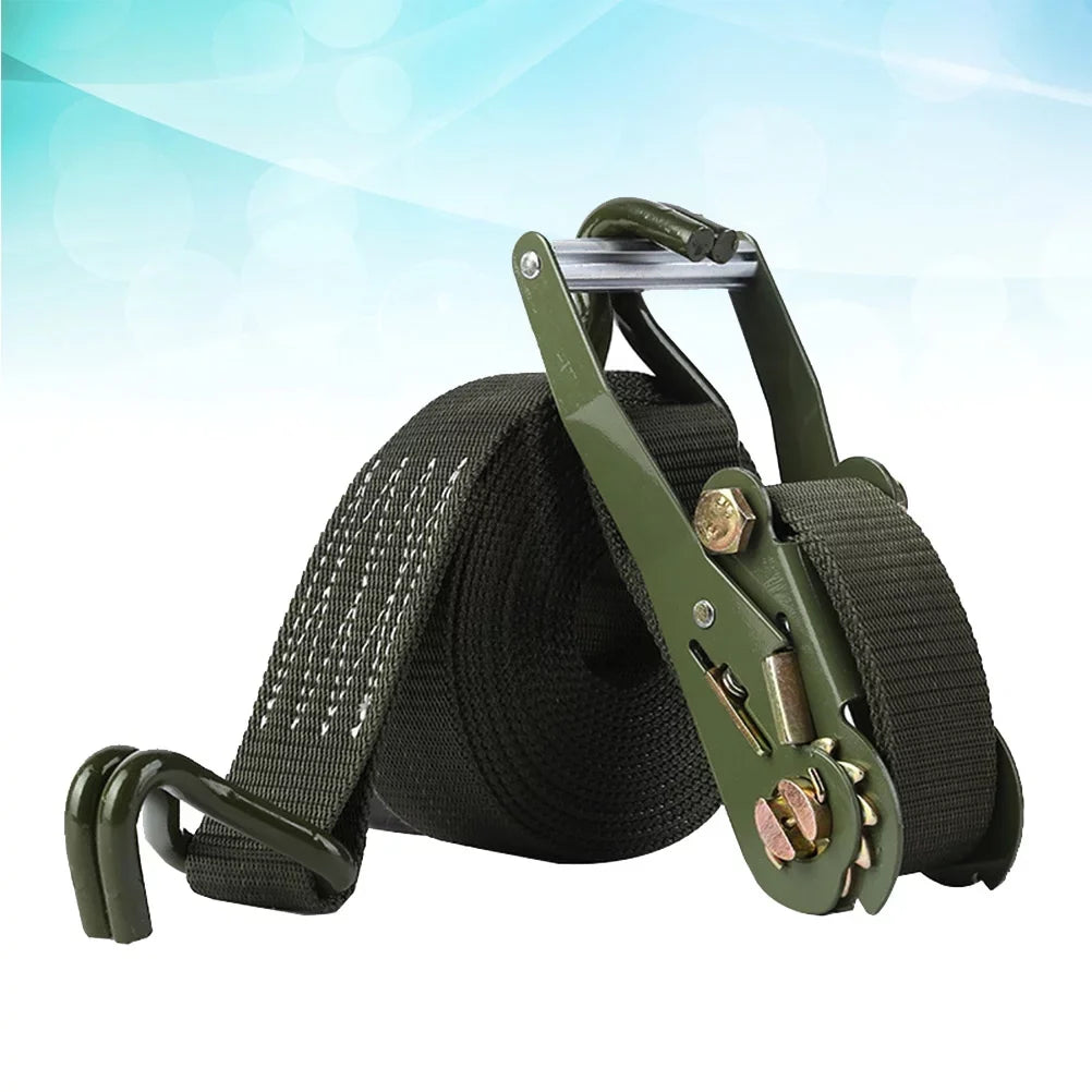 Etereauty 1 Set of 6M Length Bundling Belt Tie Down Straps Cargo Motorcycle Truck Luggage Ratchet Straps