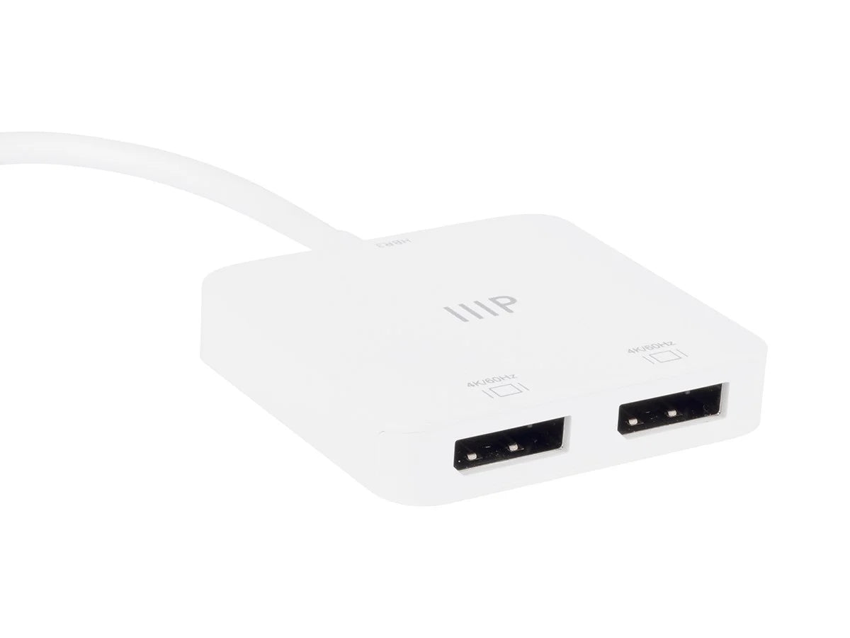 Cost USB-C to Dual 4K DisplayPort Adapter (Dual 4K@60Hz) Compatible with Thunderbolt 3 Devices with Windows and MacOS
