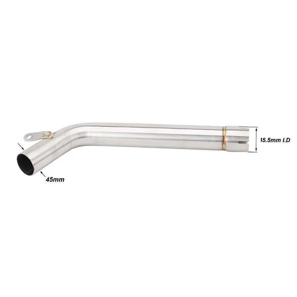 XLYWKJ For Yamaha FZ6 S2 FAZER 2004-2009 Motorcycle Exhaust Pipe Muffler Middle Link Pipe, 1-Set