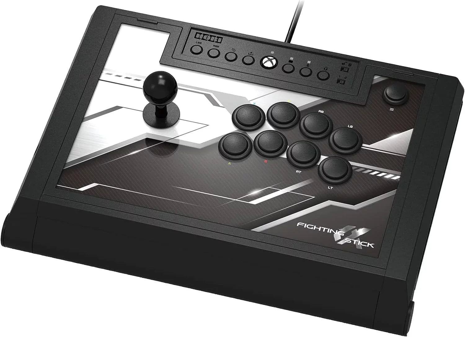 Hori - Fighting Stick Alpha -Tournament Grade Fightstick for Xbox Series X | S - Ebony With Cleaning Manual Kit Bolt Axtion Bundle Like New