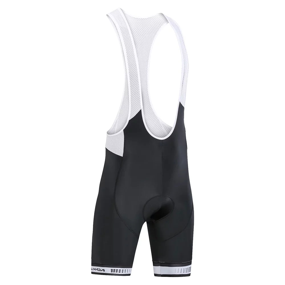 Lixada Summer Cycling Jersey Set Short Sleeve Shirt and Padded Bib Shorts Breathable MTB Bike Riding Biking Cycling Suit