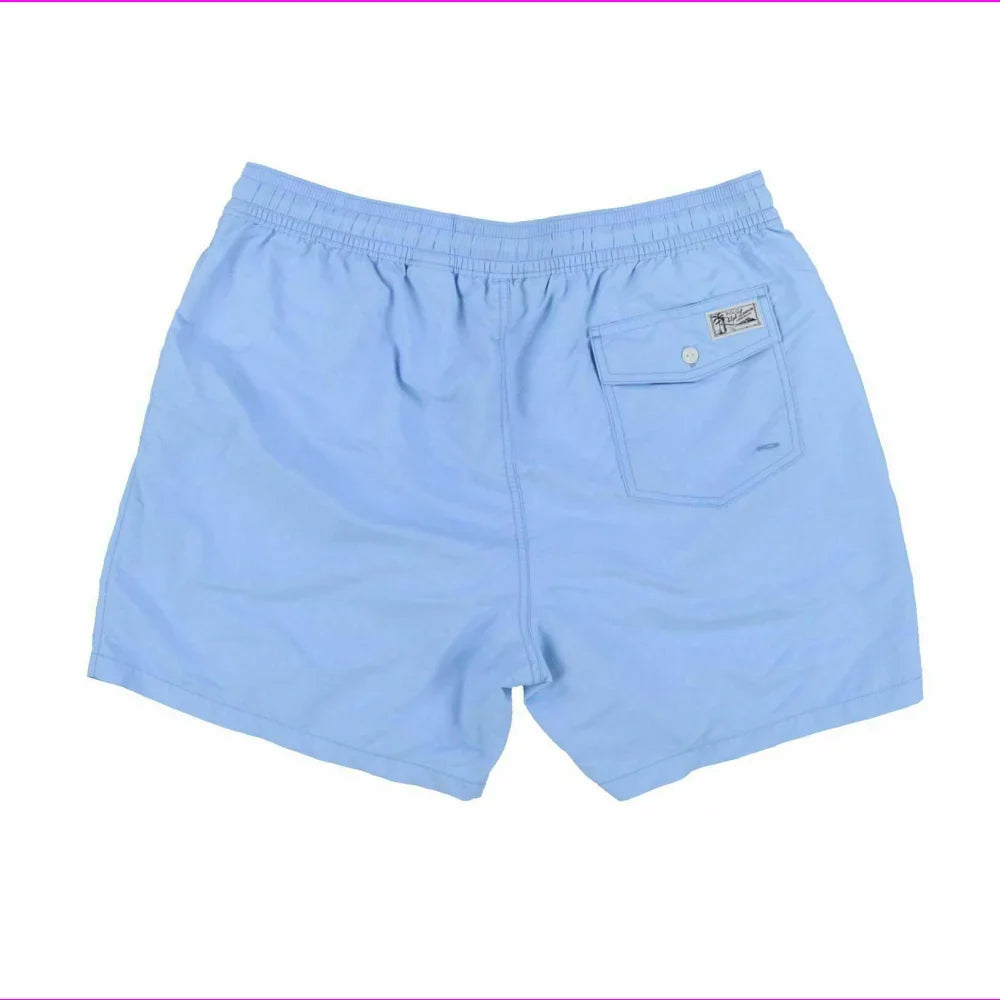 Polo RALPH LAUREN Swim Trunks Men's XXL Sky/Powder Blue Pink Inner