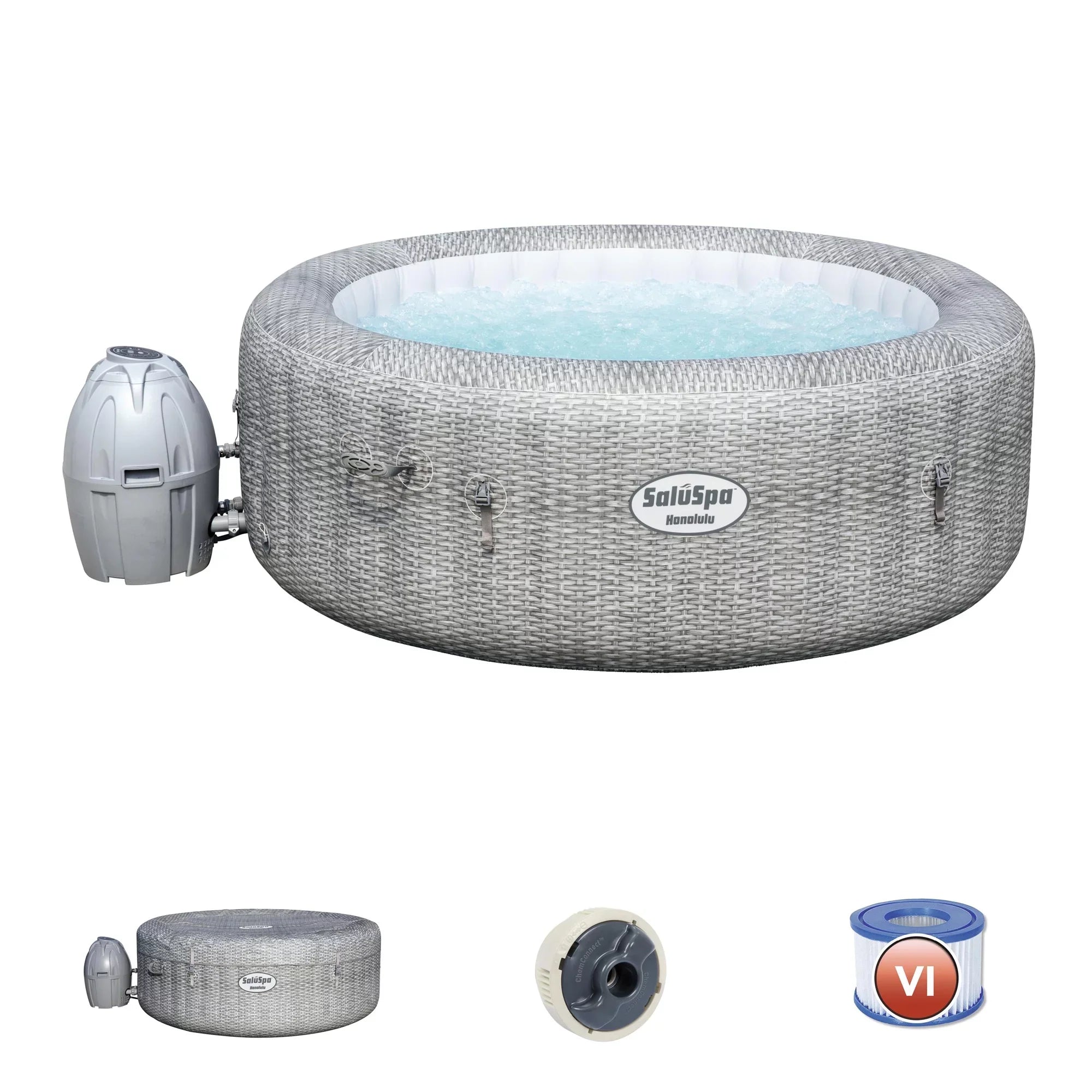 Bestway SaluSpa AirJet Honolulu Hot Tub and Intex PureSpa Removeable Seats
