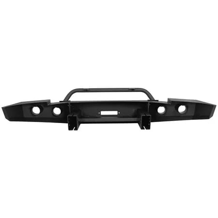 Kojem Front Bumper Push Bar Fit for 2007-2013 Chevy Silverado 1500 w/ Winch Plate D-Rings -2 Packages 2008 2009 2010 2011 2012 Steel Powder Coated