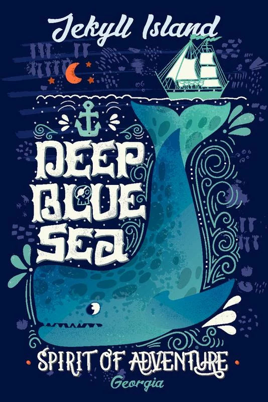 Jekyll Island, Georgia, Deep Blue Sea, Spirit of Adventure, Whale (1000 Piece Puzzle, Size 19x27, Challenging Jigsaw Puzzle for Adults and Family, Made in USA)