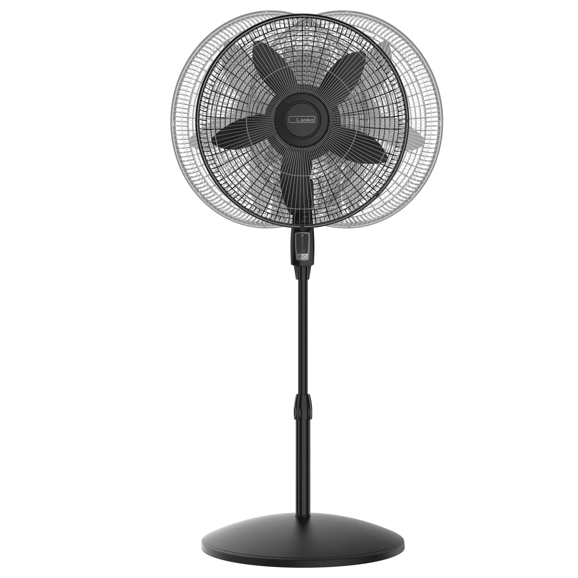 Lasko Cyclone Max 18" 4-Speed Large Room Pedestal Fan with Remote, 53" H, Ebony S18605, New