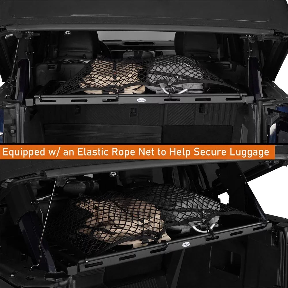 Hooke Road Rear Cargo Basket Rack Luggage Box Fit Ford Bronco 2021-2023 4-Door Jet