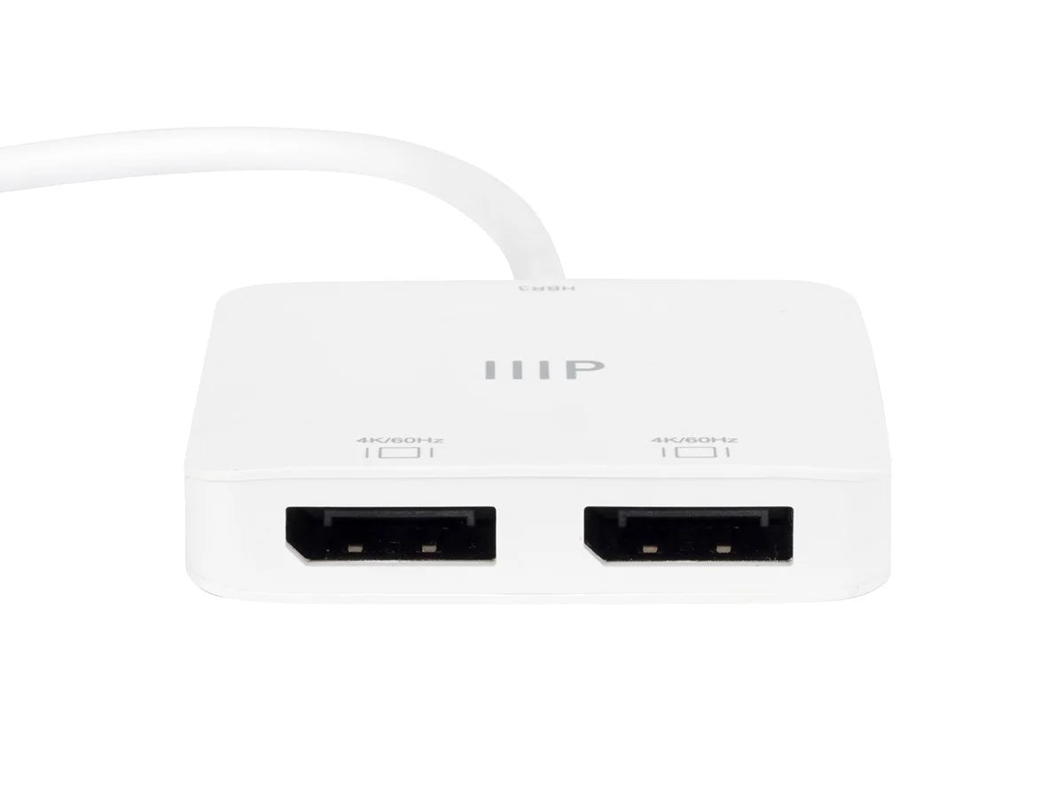 Cost USB-C to Dual 4K DisplayPort Adapter (Dual 4K@60Hz) Compatible with Thunderbolt 3 Devices with Windows and MacOS