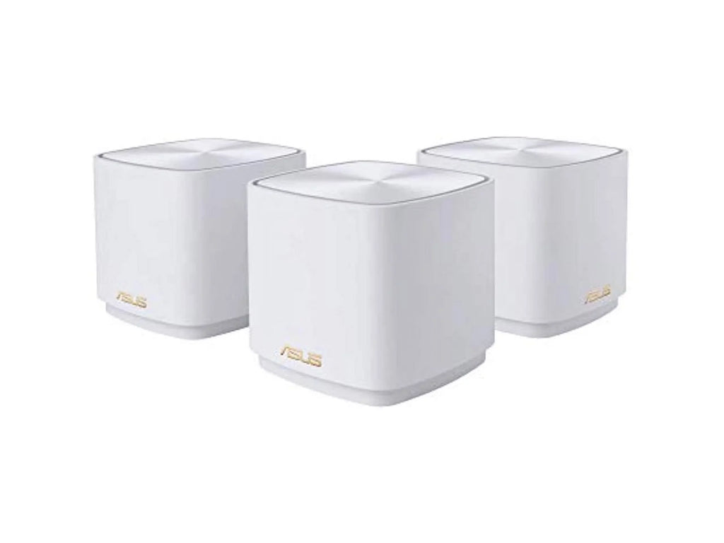 ZenWiFi AX1800 Dual-Band Mesh WiFi 6 System (XD4) - 3 Pack White, coverage up to 4,800 sq.ft & 25+ devices, 1800Mbps, AiMesh, Lifetime Free Internet Security, Parental Control, Easy Setup