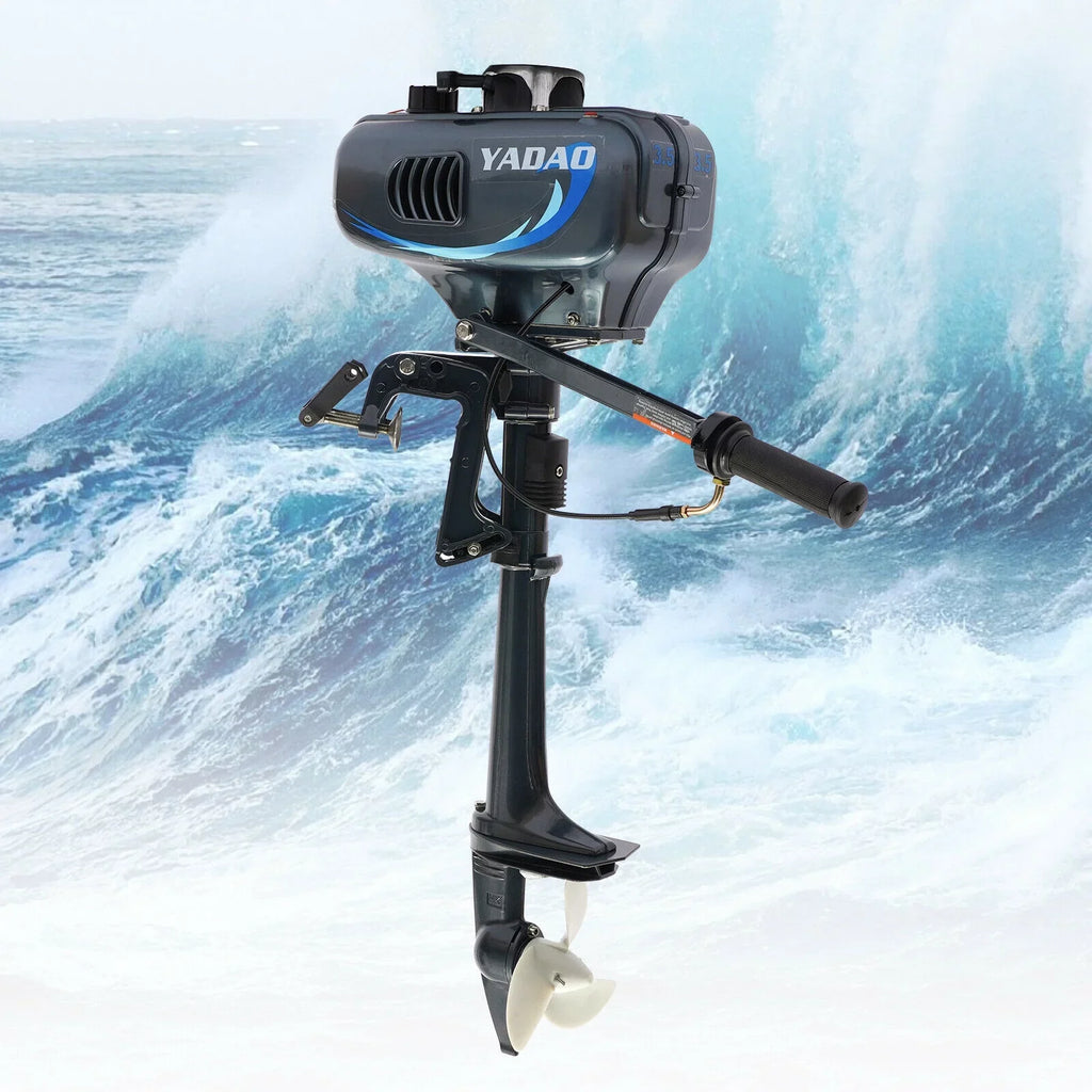 2-Stroke 3.5 Outboard Motor Boat Engine with Water Cooling System Fishing Boat Engine