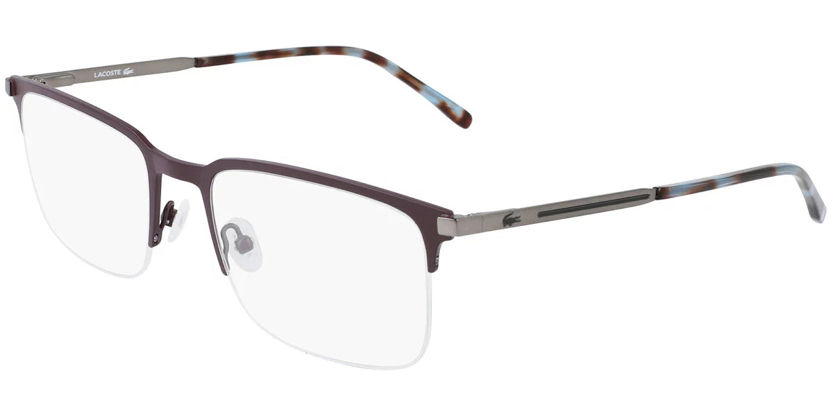 Lacoste L2268 Half Rim Rectangle Red Eyeglasses
