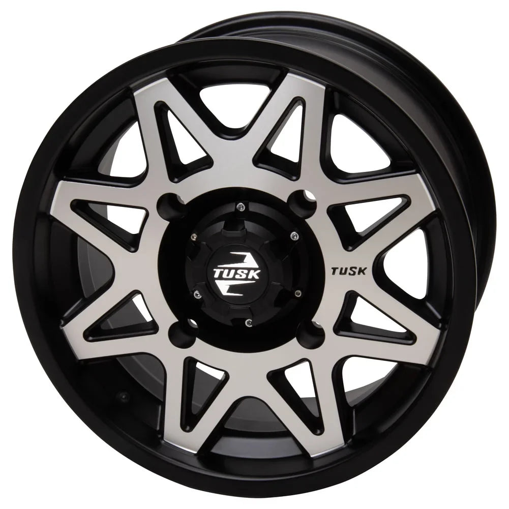 4/110 Tusk Tintic Wheel 14x7 5.0 + 2.0 Ebony For Yamaha Viking VI EPS 2022