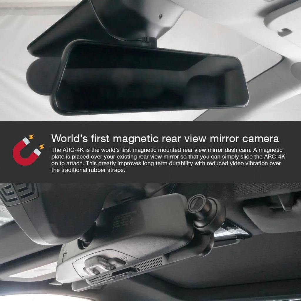 GRDIAN Arc4K 10" Rear-View Mirror Camera, Dual-Channel Front and Rear, Touchscreen, Parking Mode, Seamless Magnetic Mount Design