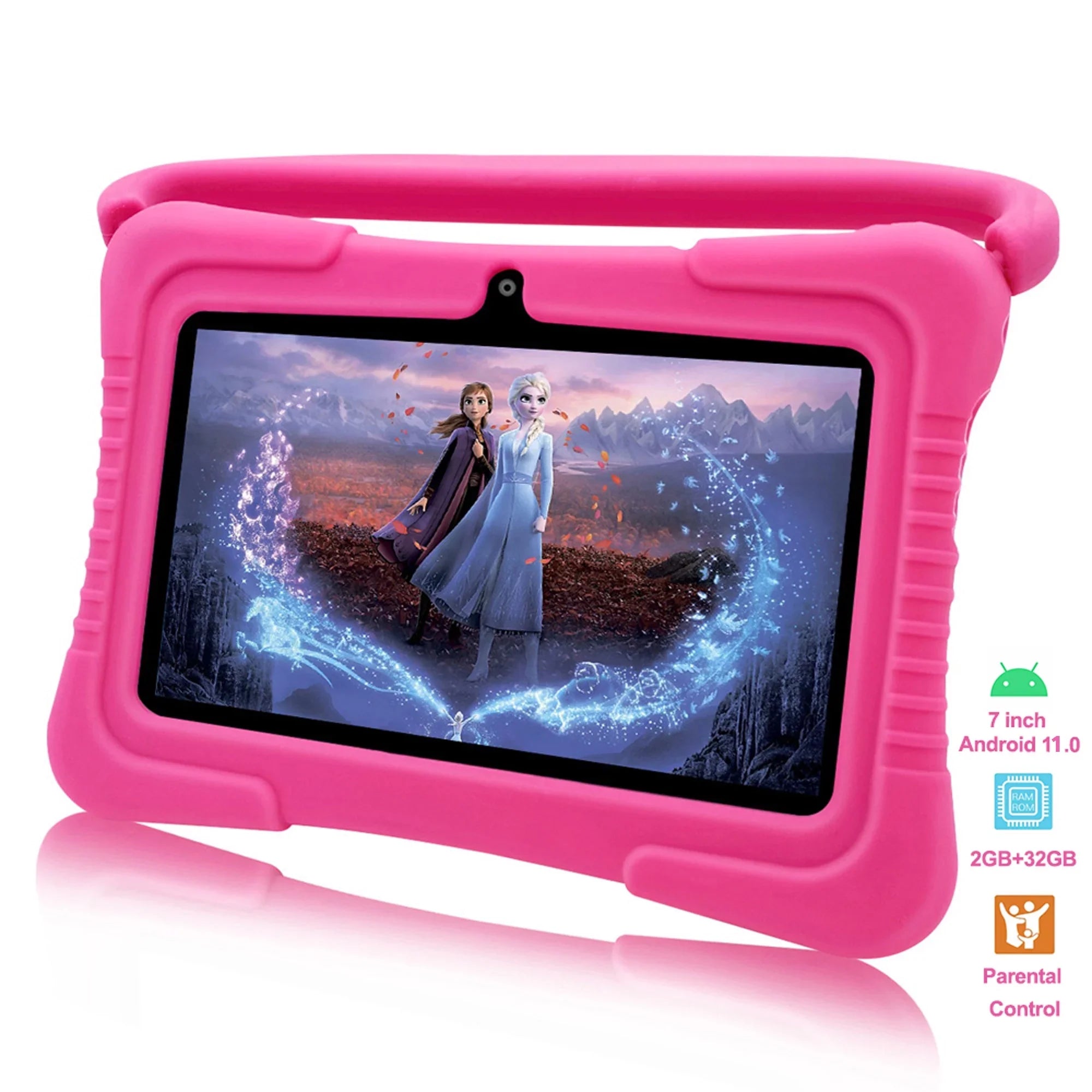 Android 11 Kids Tablet,Kids Learning Tablet,Antemper 7 inch Kids Tablet,32GB Storage,Toddler Tablet with Bluetooth, Wifi,Parental Control, HD Dual Camera, Play, Pink