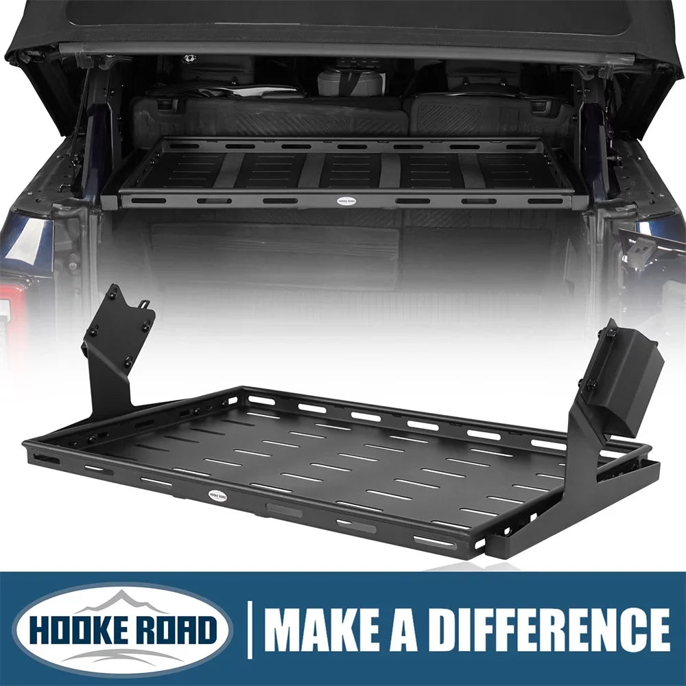 Hooke Road Rear Cargo Basket Rack Luggage Box Fit Ford Bronco 2021-2023 4-Door Jet
