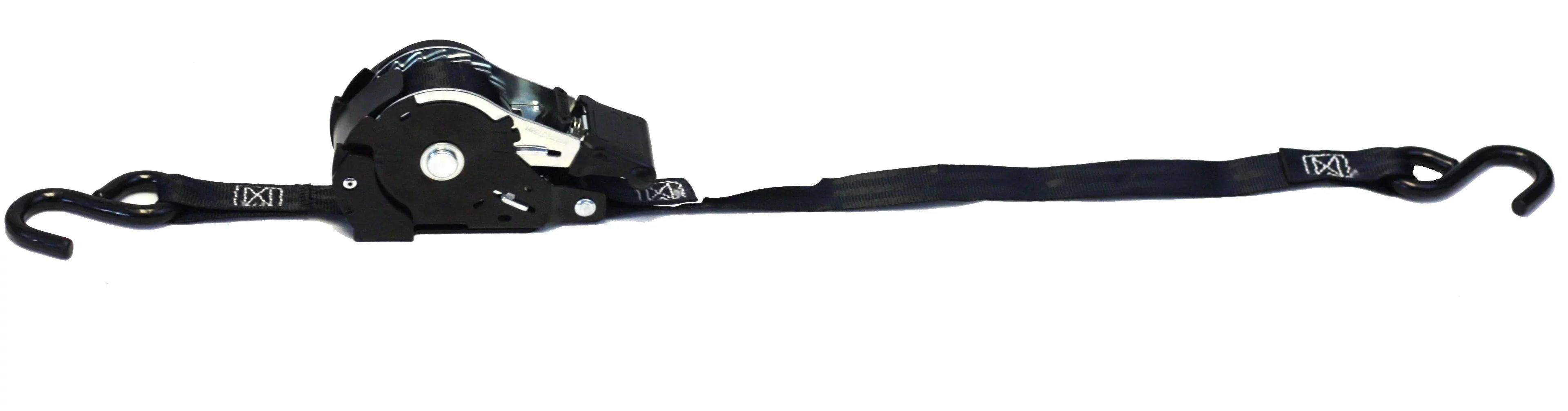 Auto Retract NO-RATCHETING Ratchet Straps | 1" x 12' Retractable Ratchet Straps with Coated S Hook Tiedowns for Motorcycles, ATVs, Bikes: Tight & Secure Pickup Trailer Tie-Down - 20 Pack