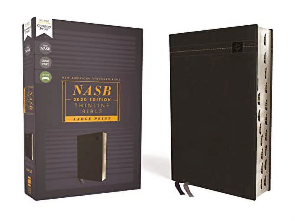 Nasb, Thinline Bible, Large Print, Leathersoft, Jet Red Letter Edition, 2020 Text, Thumb Indexed, Comfort Print (Other)(Large Print)