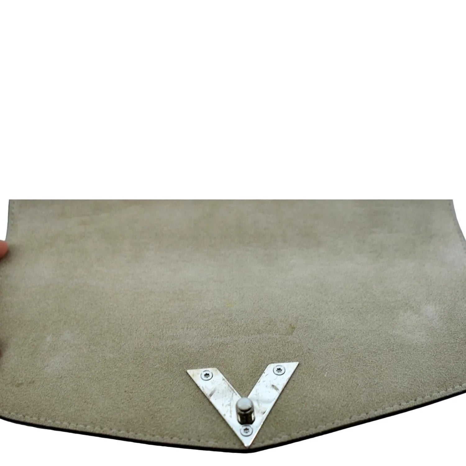 Pre-owned LOUIS VUITTON Very Calfskin Leather Saddle Shoulder Bag Khaki Green
