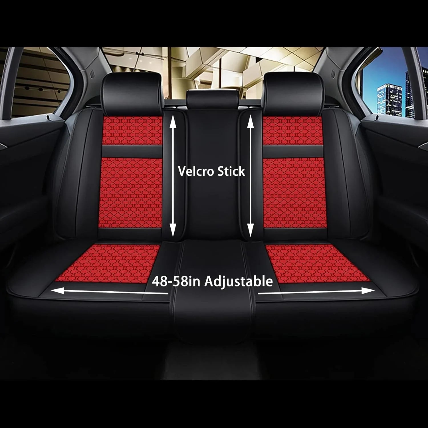 KABUQI Guc ci,same model high-end Luxury Seat Covers Full Set Leather Fit Automotive Seat Covers & Accessories for 5 Seat Cars SUV Pick-up Trucks, Pillows and Steering Wheel Cover Included(Gray)