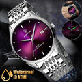 Waterproof Men's Luminous Watch Classic Stainless Steel Quartz Luxury Wristwatch