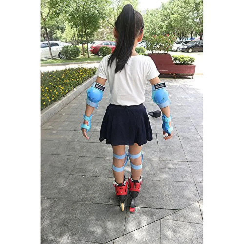 BOSONER Kids/Youth Knee Pads Elbow Pads Wrist Guards Set for Years, Child Protective Gear Set for Roller Skates, Cycling, BMX Bike, Skateboard, Inline Skating, Scooter Riding Sports Small (3-7 years) Purple