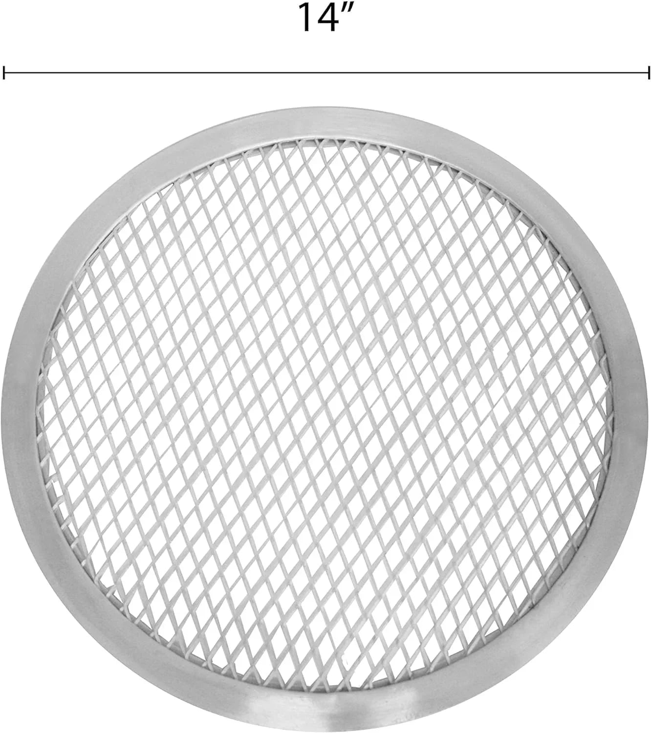 TrueCraftware- Set of 2 Aluminum 15” Pizza Baking Screen Seamless Rim- Bakeware Pizza Screen Round Pizza Pan Tray Round Baking Tray for Home Kitchen Pizzeria & Restaurants