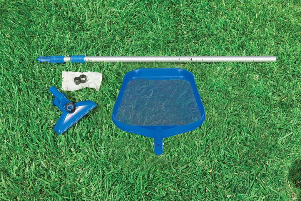 INTEX 10' x 30" Prism Frame Above Ground Swimming Pool and Maintenance Kit