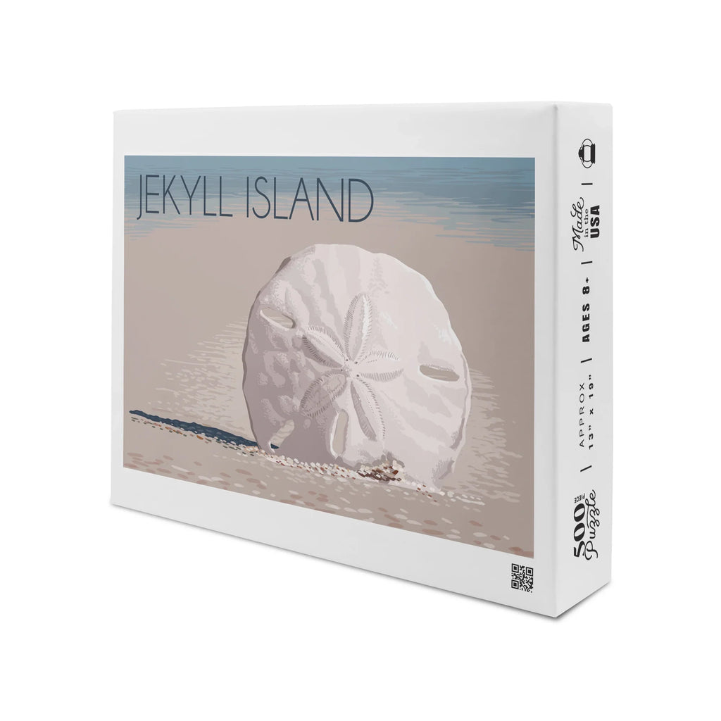 Jekyll Island, Georgia, Sand Dollar (19x27 inches, Premium 500 Piece Jigsaw Puzzle for Adults and Family, Made in USA)
