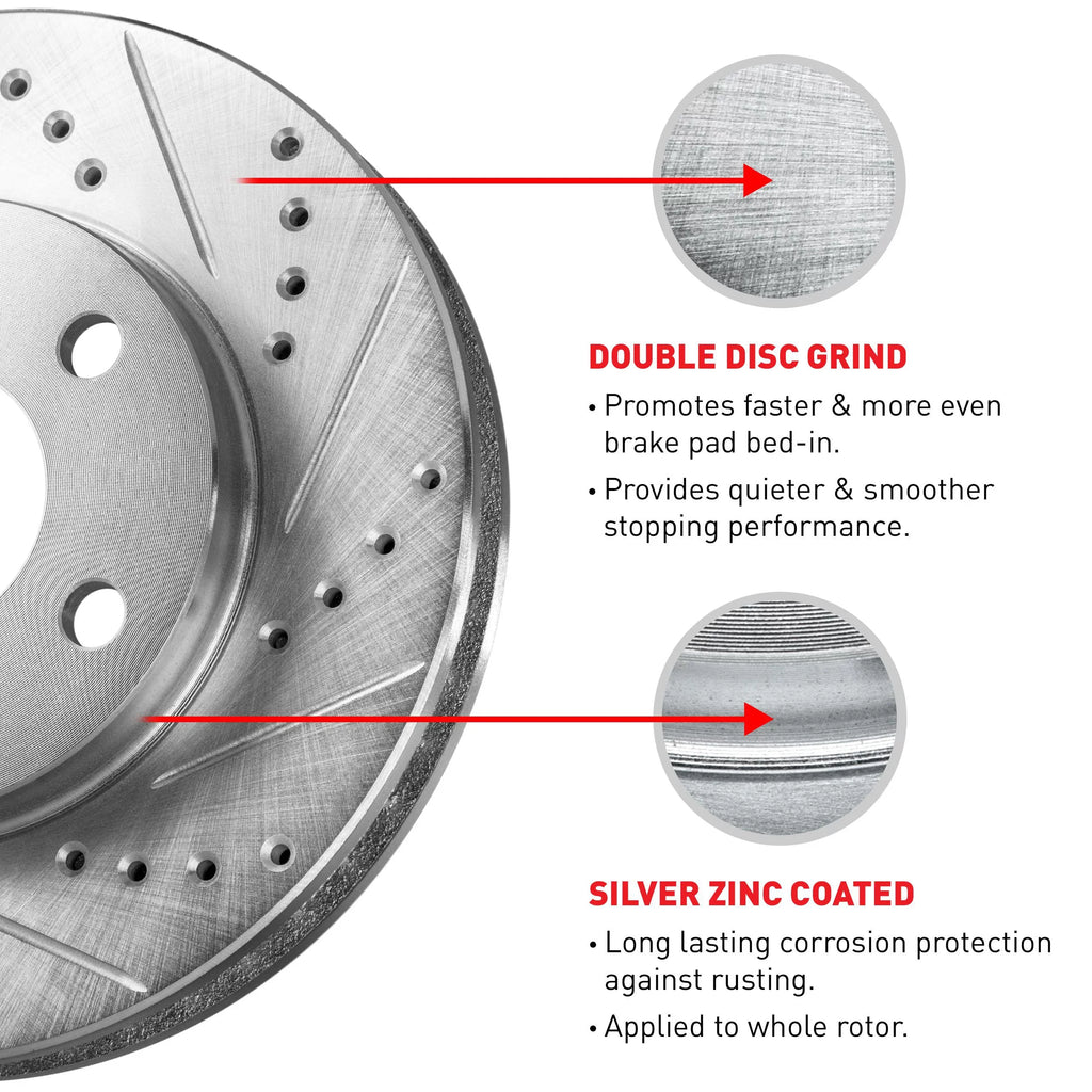 R1 Concepts Wgpn1 72054 R1 Concepts Brake Rotor D/S Silver Fits select: 2013-2022 MITSUBISHI OUTLANDER SPORT, 2020-2022 MITSUBISHI OUTLANDER