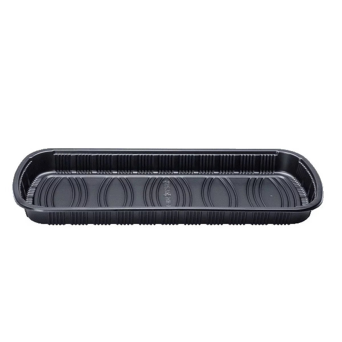 Karat Full Slab Jet PP Plastic Rib Container with Clear OPS lid - 100 ct