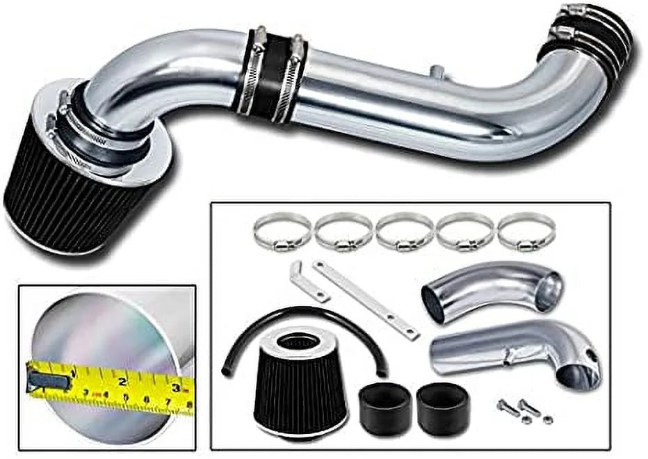 Rtunes Racing Short Ram Air Intake Kit + Filter Combo Dark Compatible For 03-10 Dodge Dakota 3.7L 4.7L â€¦