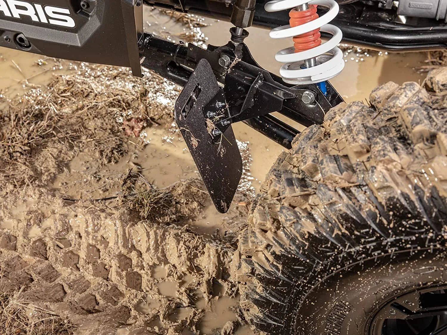 SuperATV Mud Flaps for 2018+ Polaris RZR XP Turbo S 2019+ RZR XP 4 Turbo S/XP Turbo S Velocity/XP 4 Turbo S Velocity 8 x 10 7/8 Mud Flaps Flexible and Load USA Made!