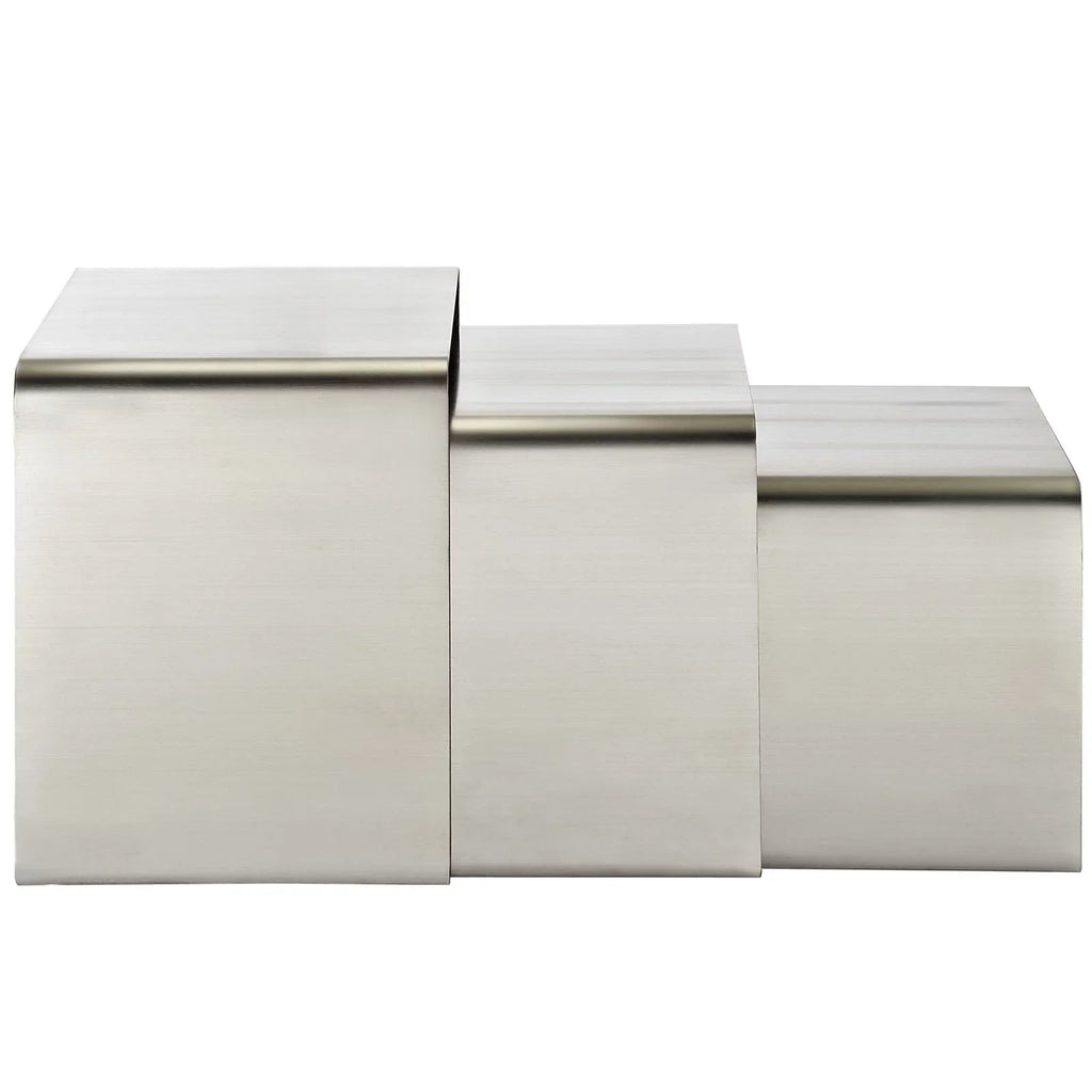 Modway Rush Nesting Table in Silver