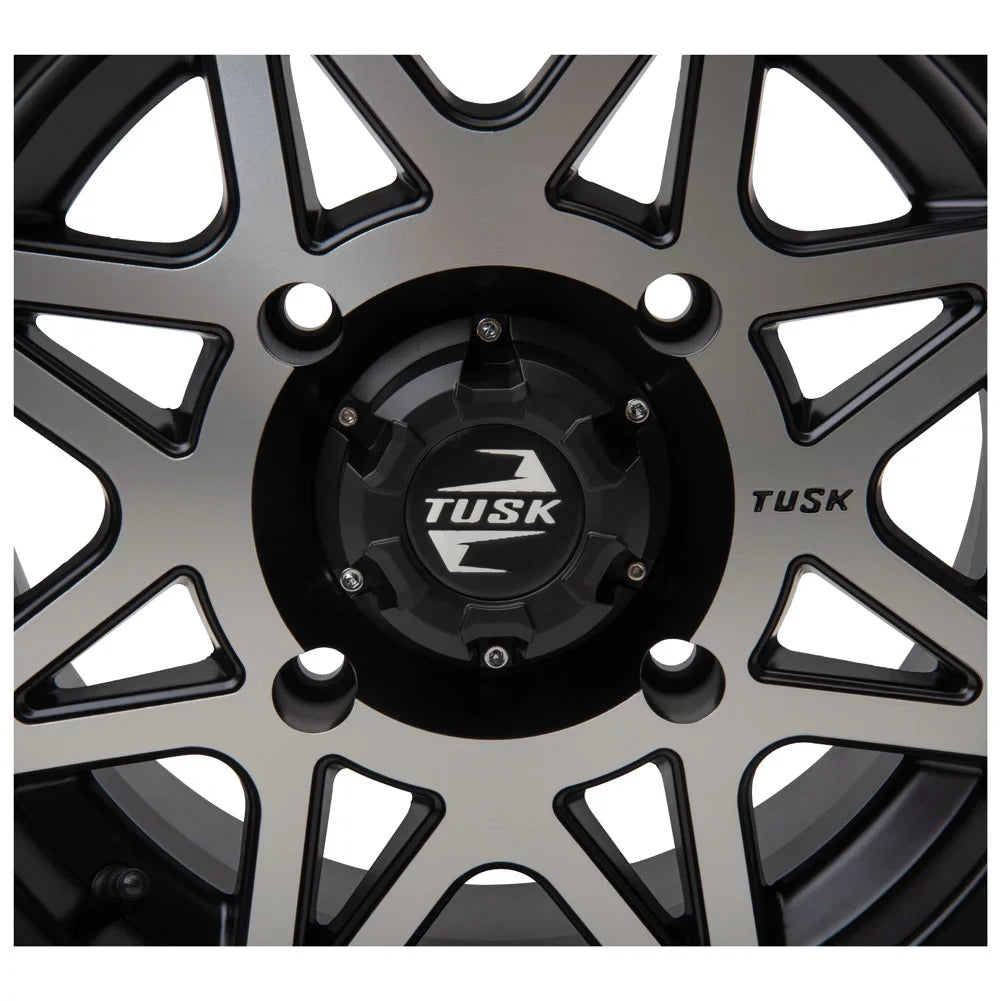 4/110 Tusk Tintic Wheel 14x7 5.0 + 2.0 Ebony For Yamaha Viking VI EPS 2022