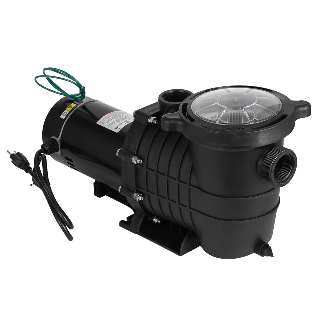 SHZOND 1.5 Swimming Pool Pump, Dual Voltage 115/230V High Flow Pool Pump, 108 GPM Above Ground Pool Pump wIth Large Strainer Basket, 2Pcs 1-1/2NPT Connectors